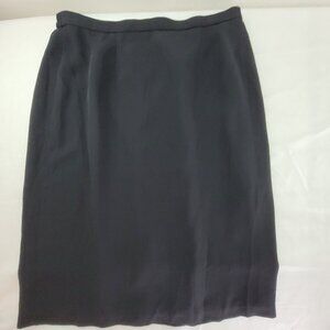 Draper's Studio Skirt Women's 18W Black Pencil Midi Vented Zip/Button